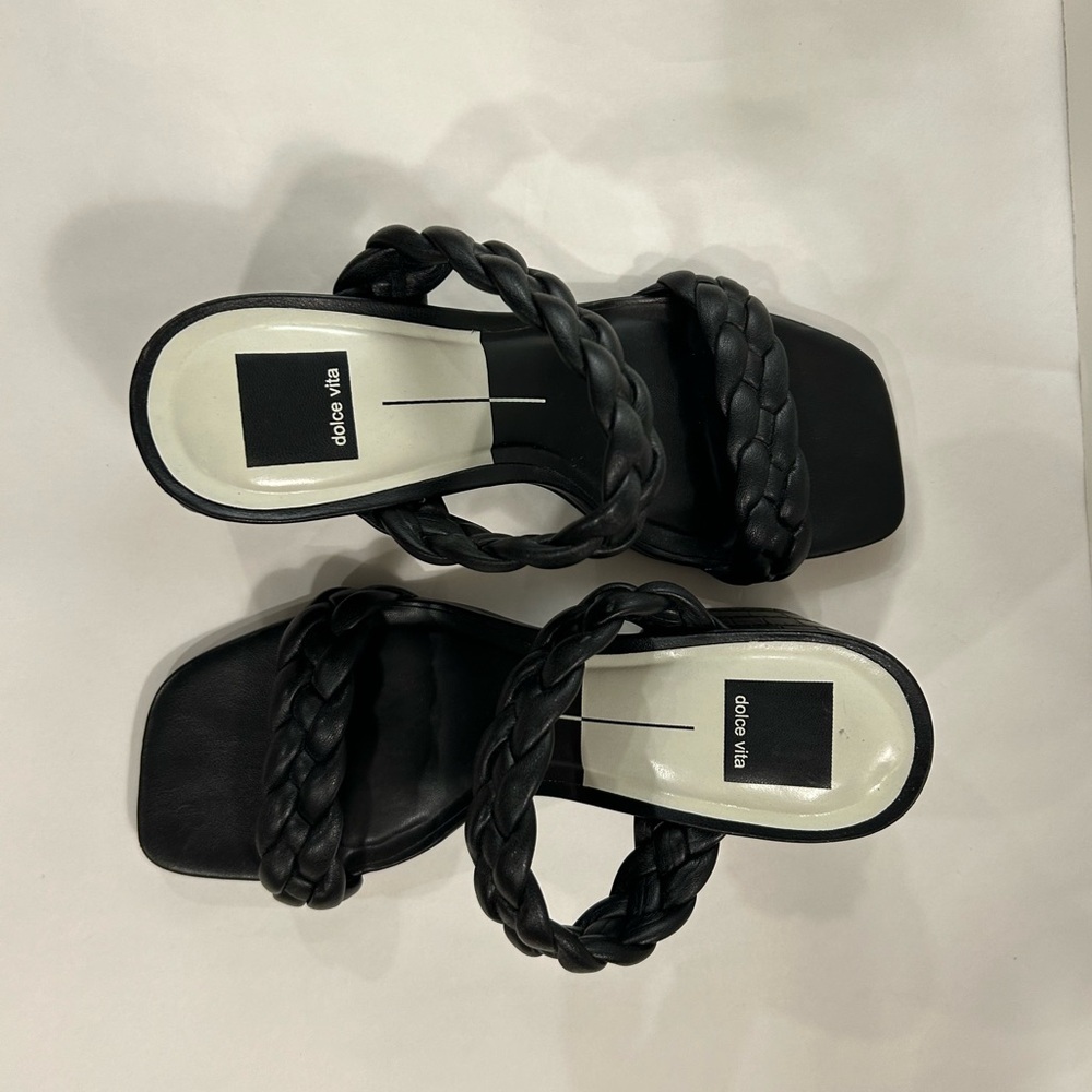 DOLCE VITA Black Natie Sandal - Size 8.5 - Picture 7 of 15